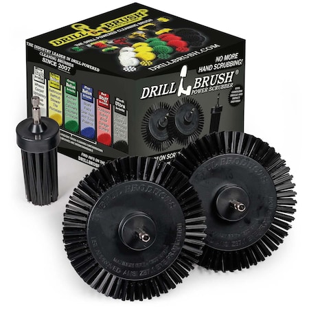 Drill Brush Power Scrubber By Useful Products 5 in W 5 in L Brush, Black K-EES-1L-QC-DB